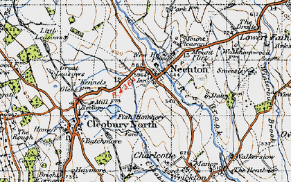 Old map of Neenton in 1947