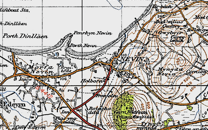 Old map of Nefyn in 1947