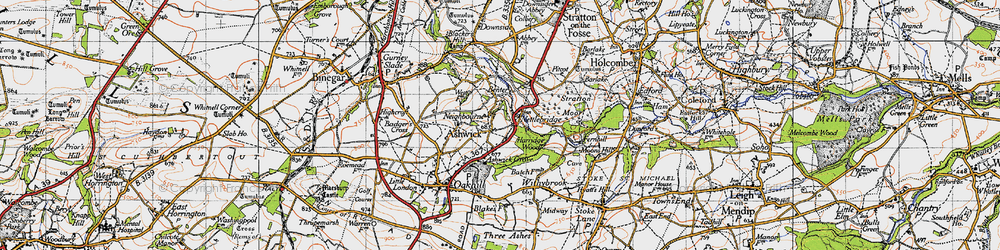 Old map of Neighbourne in 1946