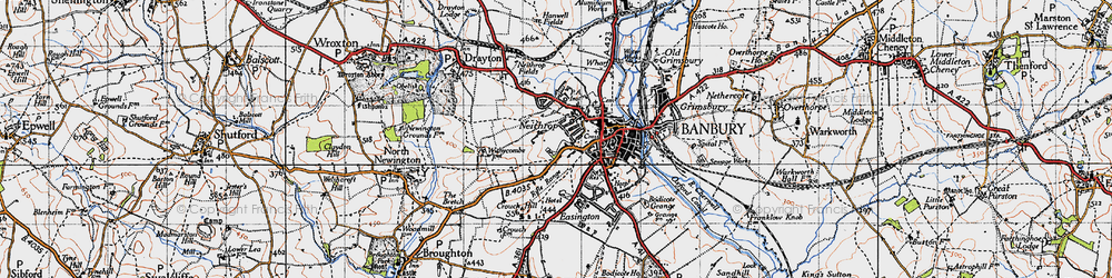 Old map of Neithrop in 1946