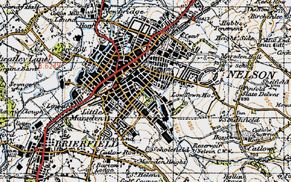 Old map of Nelson in 1947
