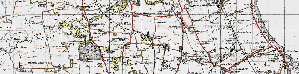 Old map of Nelson Village in 1947