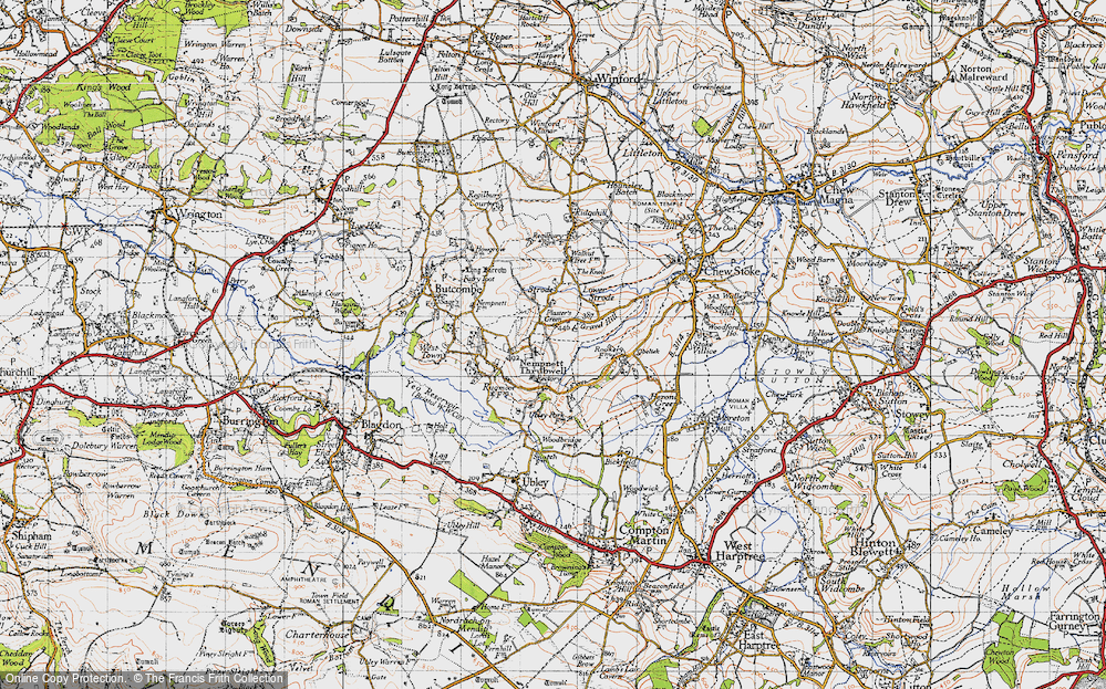 Old Map of Nempnett Thrubwell, 1946 in 1946