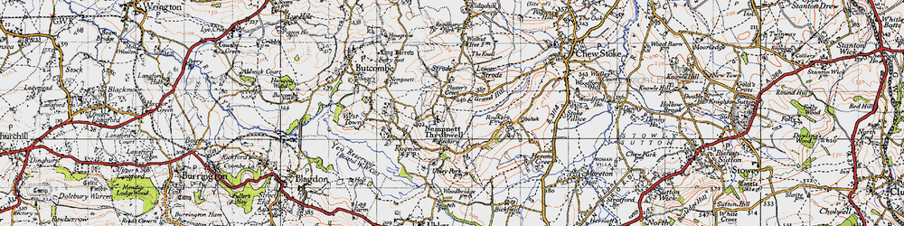 Old map of Nempnett Thrubwell in 1946