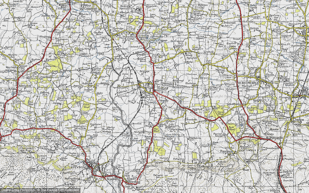 Old Map of Nep Town, 1940 in 1940
