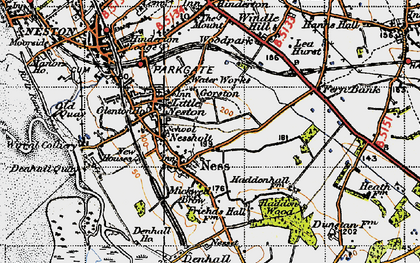 Old map of Ness in 1947