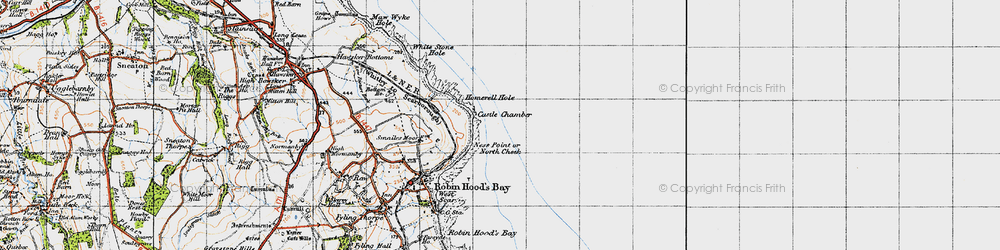 Old map of Ness Point in 1947