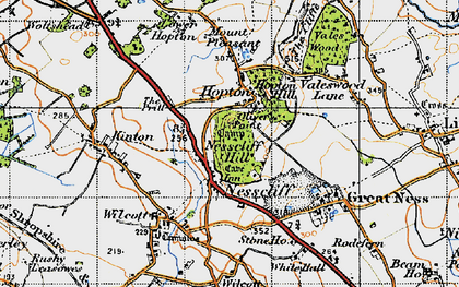 Old map of Nesscliffe in 1947