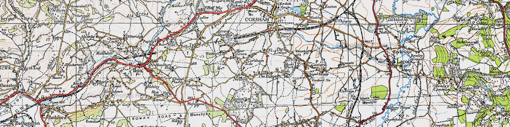 Old map of Neston in 1946