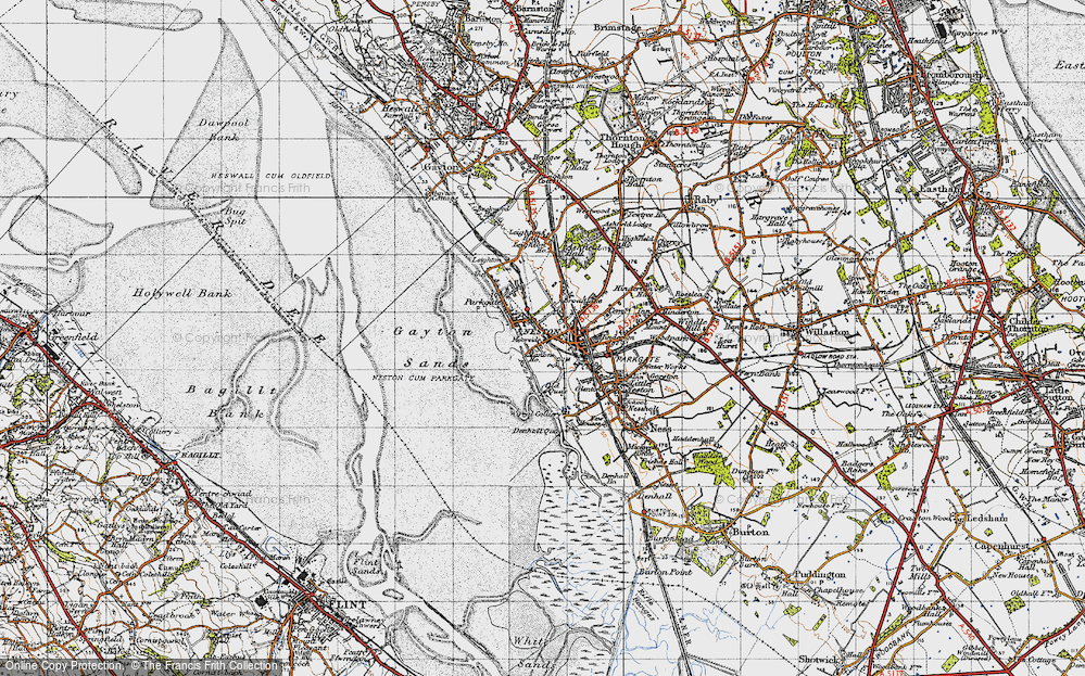 Old Map of Neston, 1947 in 1947