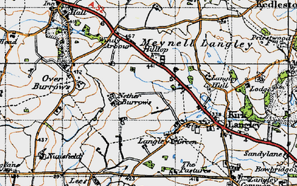Old map of Nether Burrows in 1946