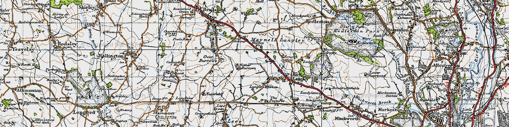 Old map of Buck Hazels in 1946