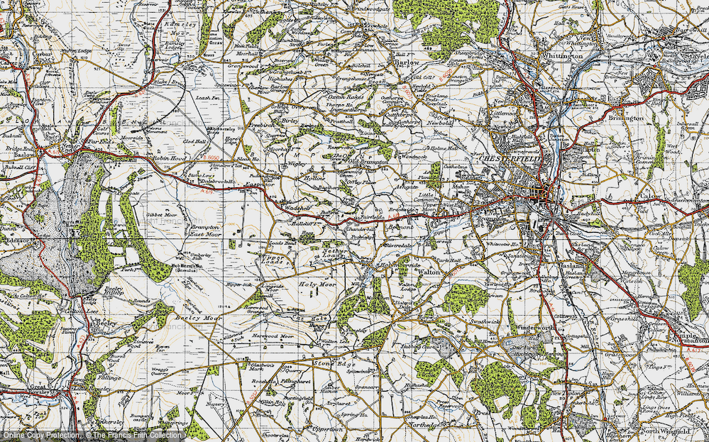 Old Map of Nether Chanderhill, 1947 in 1947