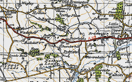 Old map of Nether Chanderhill in 1947