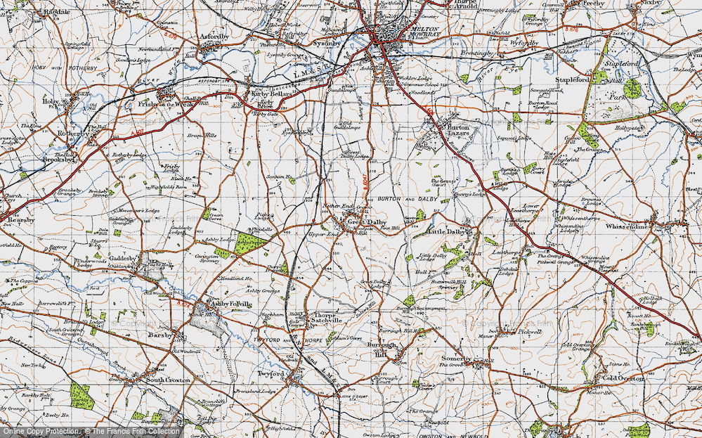 Old Map of Nether End, 1946 in 1946