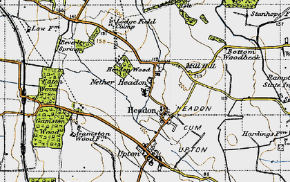 Old map of Nether Headon in 1947