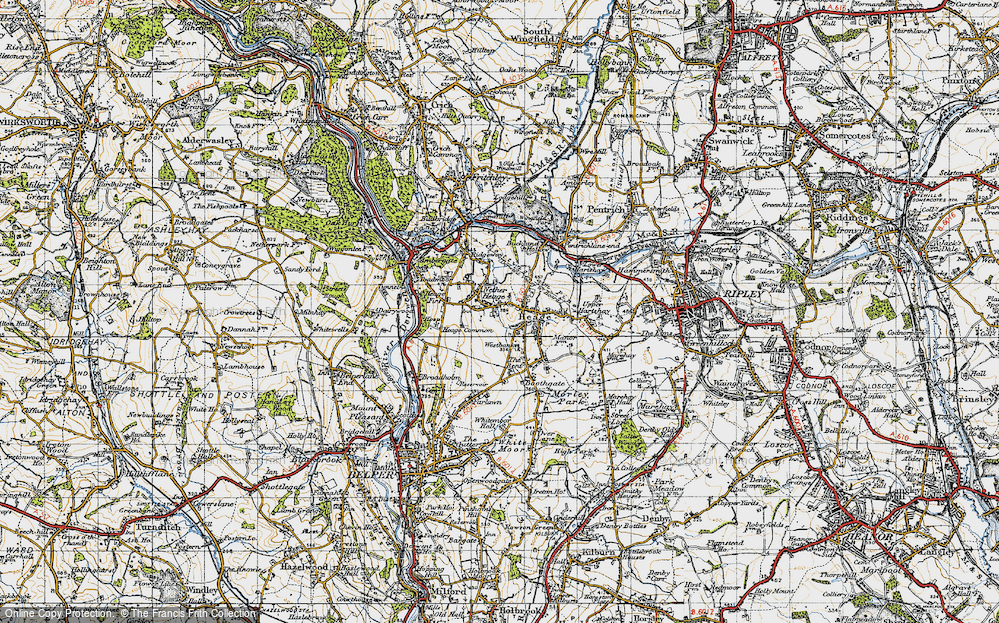 Old Map of Nether Heage, 1946 in 1946