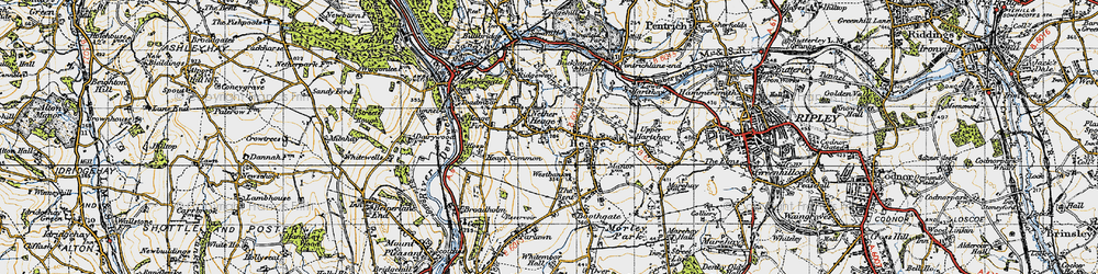 Old map of Nether Heage in 1946