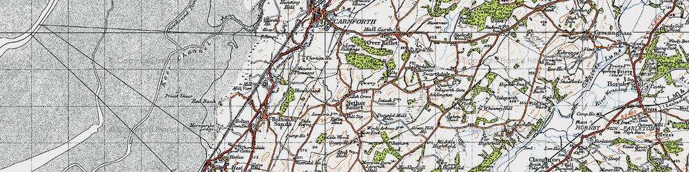 Old map of Hawksheads in 1947