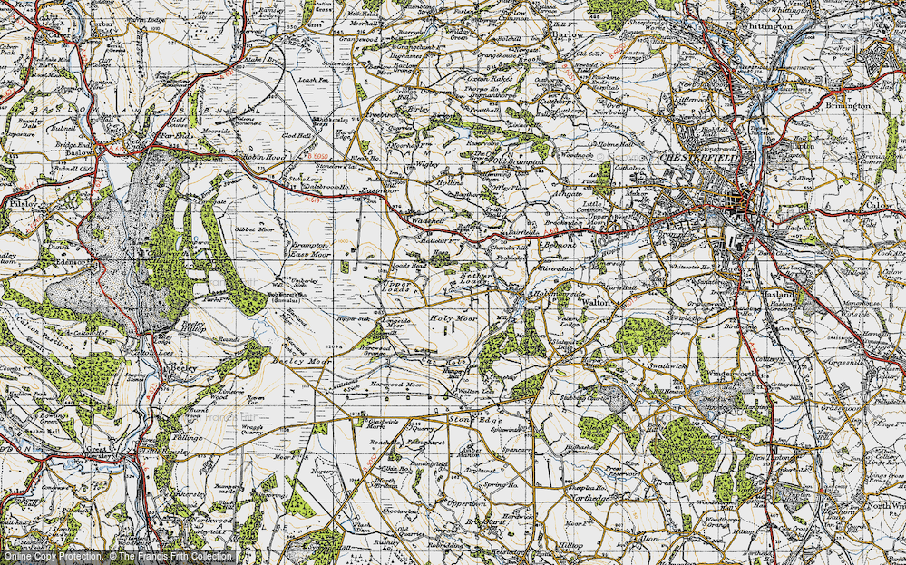 Old Map of Nether Loads, 1947 in 1947