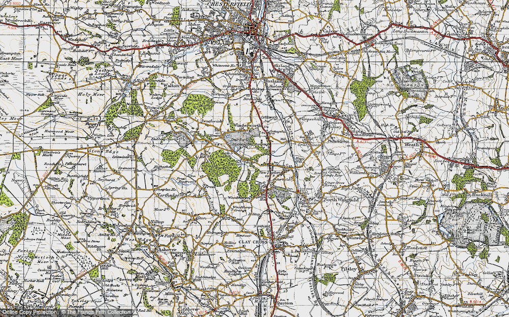 Old Map of Nether Moor, 1947 in 1947