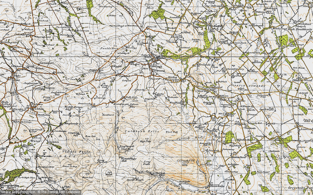 Old Map of Nether Row, 1947 in 1947