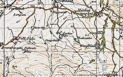 Old map of Nether Row in 1947