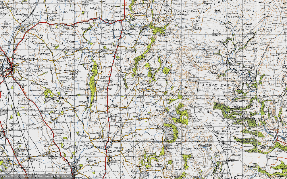 Old Map of Nether Silton, 1947 in 1947