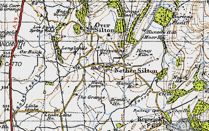 Old map of Nether Silton in 1947