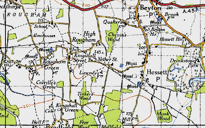 Old map of Nether St in 1946