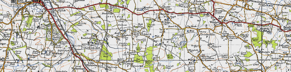 Old map of Nether St in 1946