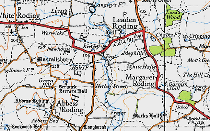 Old map of Nether Street in 1946
