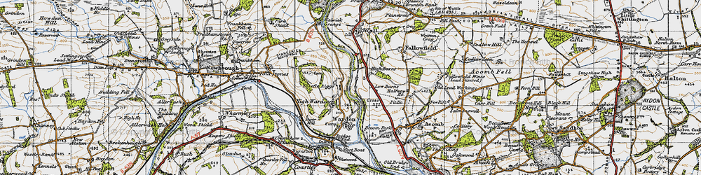Old map of Nether Warden in 1947