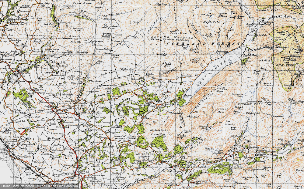 Old Map of Historic Map covering Bolton Wood in 1947