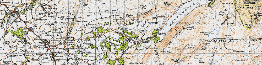 Old map of Bolton Wood in 1947