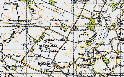 Old map of Nether Welton in 1947