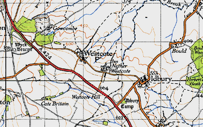 Old map of Nether Westcote in 1946