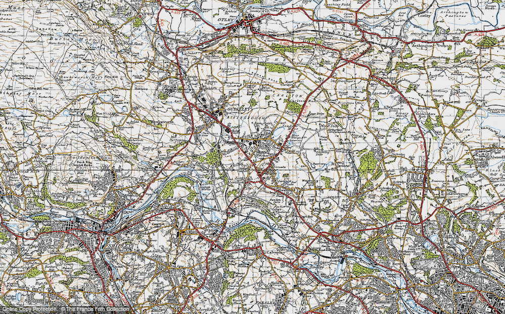 Old Map of Nether Yeadon, 1947 in 1947