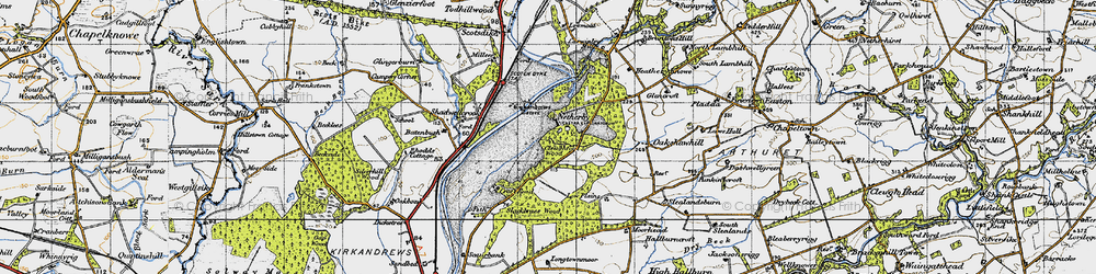 Old map of Glingerbank in 1947