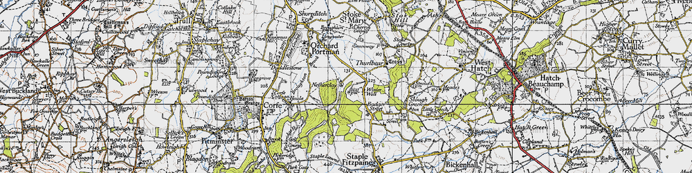 Old map of Witch Lodge in 1946