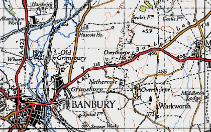 Old map of Nethercote in 1946