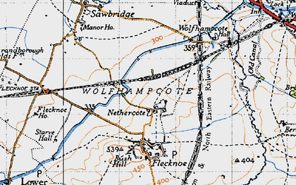 Old map of Nethercote in 1946