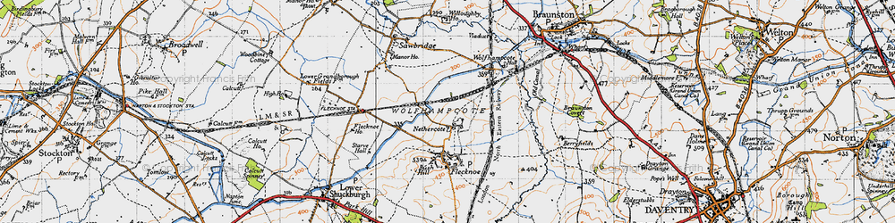 Old map of Nethercote in 1946