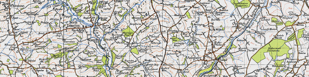 Old map of Blagdon Wood in 1946
