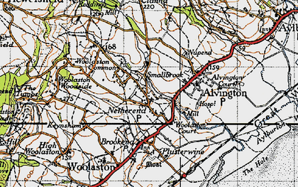 Old map of Netherend in 1946