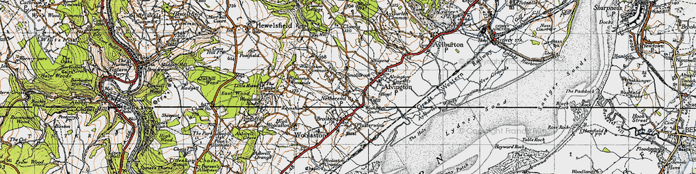 Old map of Netherend in 1946