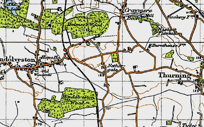 Old map of Nethergate in 1946