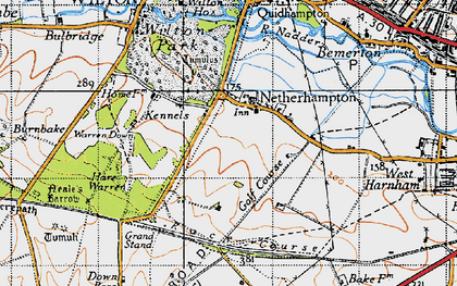 Old map of Netherhampton in 1940