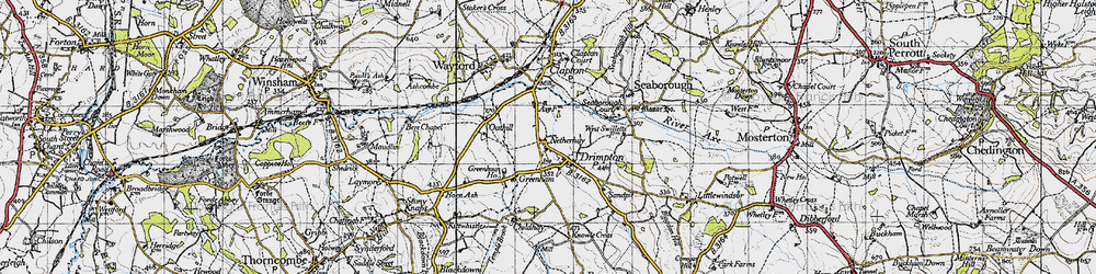 Old map of Netherhay in 1945