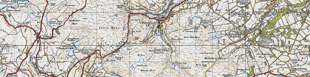 Old map of Bobus in 1947